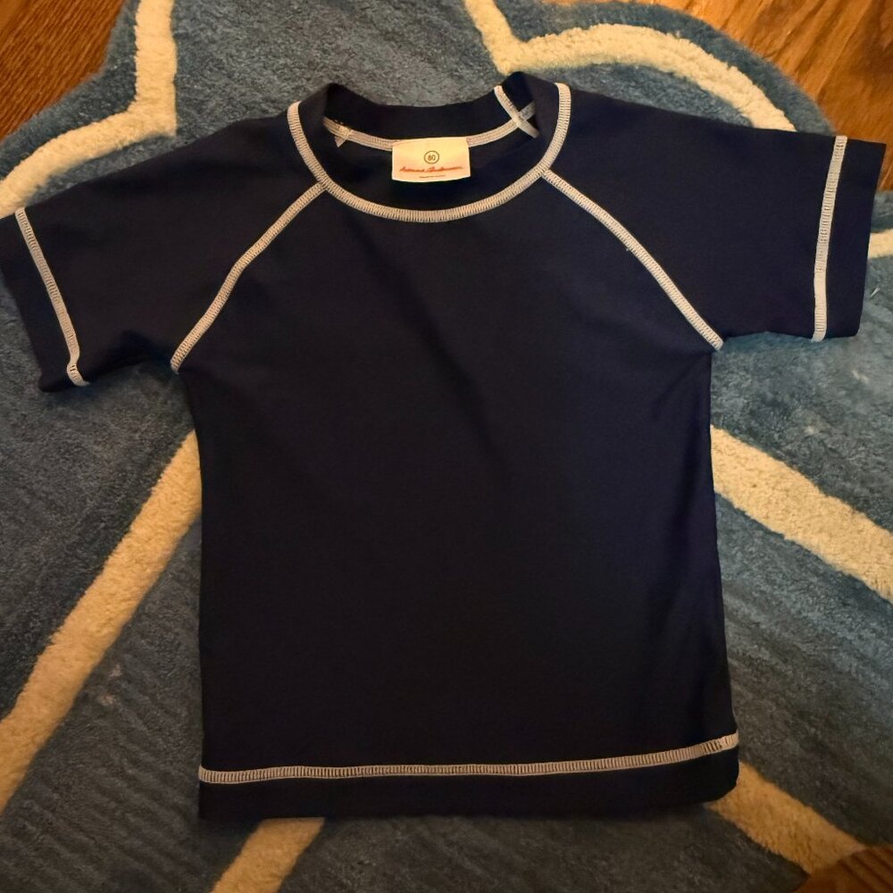 Hanna Andersson Swim Shirt Navy Blue Size 80 ( 18-24 months)